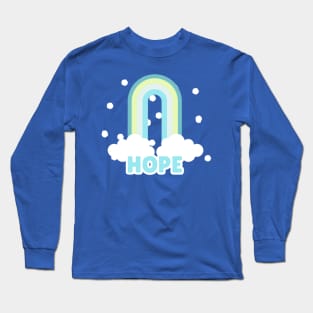 Rainbow Dream Pale Blue Retro Hope Style Long Sleeve T-Shirt